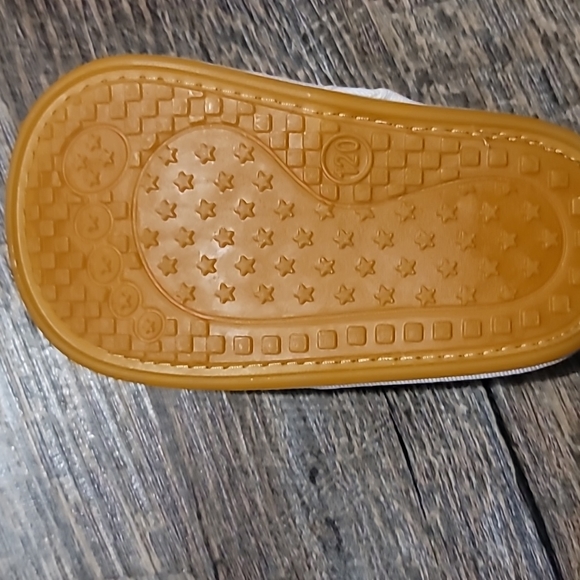 NWT New baby sandals rubber soles lots of grip size 120 checkered with front bow - Picture 8 of 11